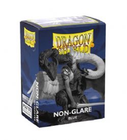PAQUET DE 100 POCHETTES PROTECTRICES DE CARTES BLEU MAT ANTIREFLET DRAGON SHIELD
